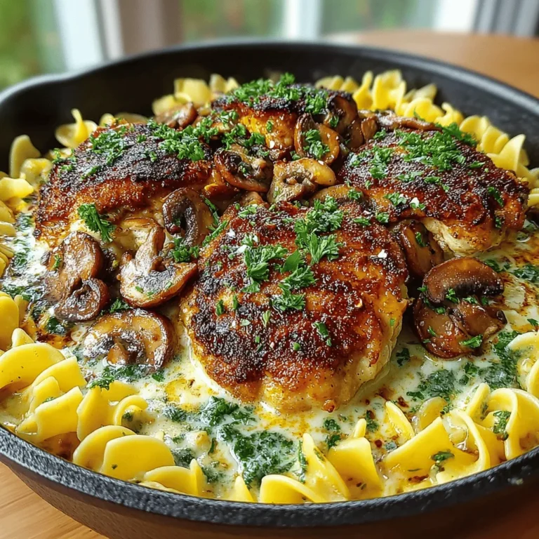 If you're on the hunt for a comforting and flavorful dish that can elevate your weeknight dinners, look no further than the Creamy Garlic Mushroom Chicken Skillet. This dish brings together tender chicken breasts, earthy cremini mushrooms, and a rich, creamy garlic sauce that envelops every bite in mouthwatering goodness. It's not just a meal; it's an experience that combines simplicity with sophistication, making it perfect for families, dinner parties, or even a cozy night in.