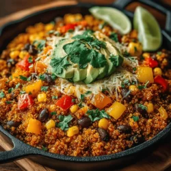 In the hustle and bustle of modern life, finding time to prepare a nutritious meal can often feel like a daunting task. Enter the One-Pan Taco Quinoa Fiesta—a vibrant, flavorful dish that not only pleases the palate but also fits perfectly into the busy schedules of health-conscious individuals. This recipe is a celebration of convenience, combining wholesome ingredients in a one-pan format that minimizes cleanup while maximizing taste and nutrition.