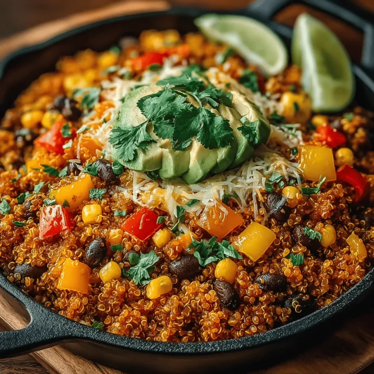 In the hustle and bustle of modern life, finding time to prepare a nutritious meal can often feel like a daunting task. Enter the One-Pan Taco Quinoa Fiesta—a vibrant, flavorful dish that not only pleases the palate but also fits perfectly into the busy schedules of health-conscious individuals. This recipe is a celebration of convenience, combining wholesome ingredients in a one-pan format that minimizes cleanup while maximizing taste and nutrition.