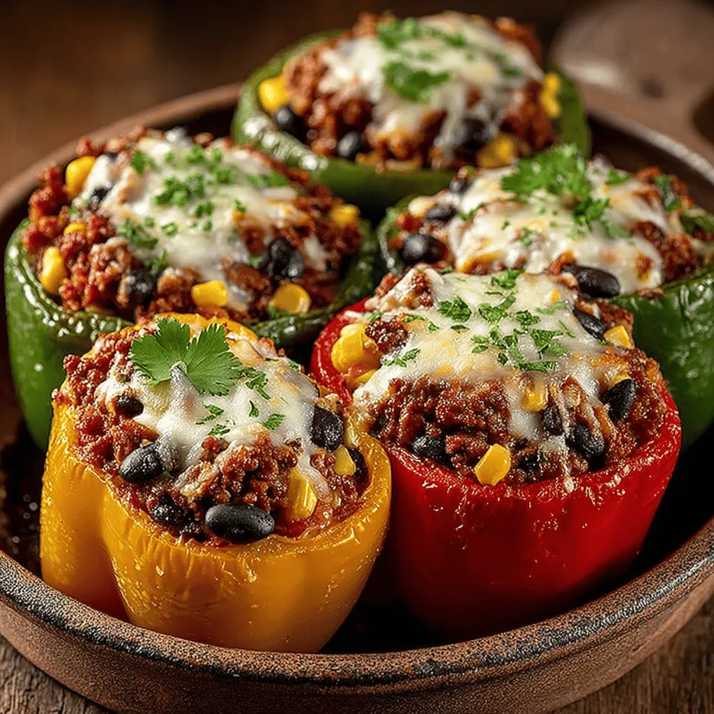 Stuffed peppers are a timeless dish that seamlessly blends vibrant colors, hearty flavors, and satisfying textures, making them a staple in many households. The Cheesy Beef Delight Stuffed Peppers recipe takes the classic concept of stuffed peppers to new heights. This dish features a delicious amalgamation of ground beef, beans, and cheese, creating a filling and flavorful meal that is perfect for family dinners, potlucks, or meal prep. Packed with nutrients and bursting with flavor, these stuffed peppers can easily become a favorite in your culinary repertoire.