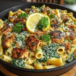 Creamy Chicken and Spinach Pasta Skillet Recipe
