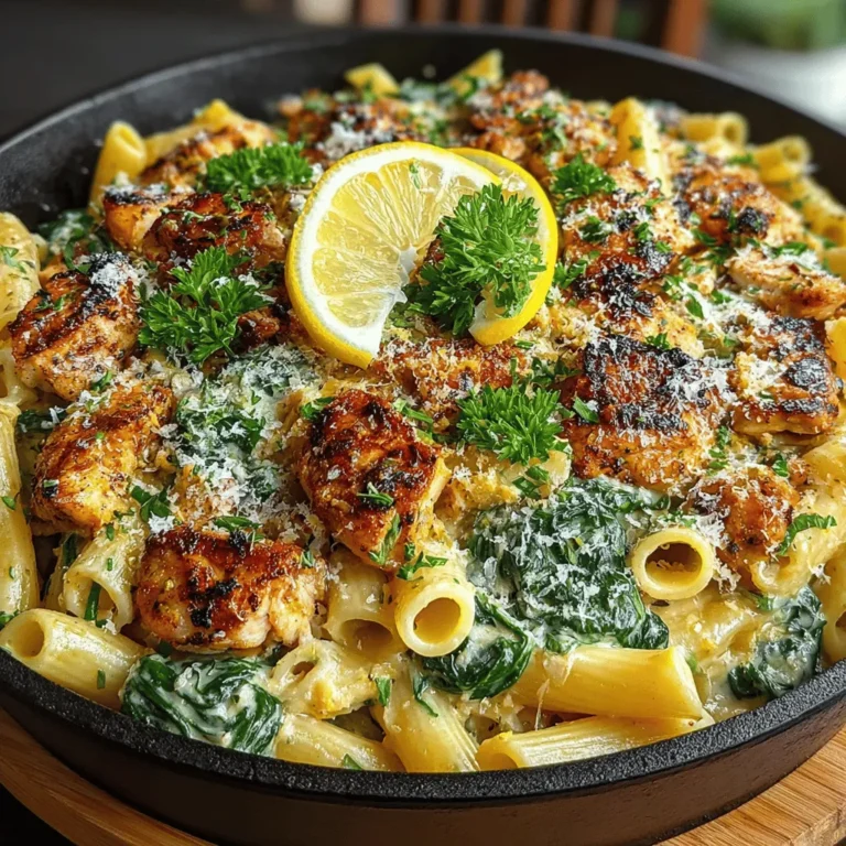 Parmesan cheese is a key player in this creamy chicken and spinach pasta skillet, enhancing the dish's flavor profile while adding a rich, creamy texture. Its nutty and savory notes complement the chicken and spinach perfectly, making each bite a delightful experience. When melted into the creamy sauce, Parmesan not only thickens it but also infuses it with a depth that elevates the entire dish.