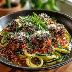 Zesty Turkey Meatball Marinara on Zoodles: A Culinary Delight