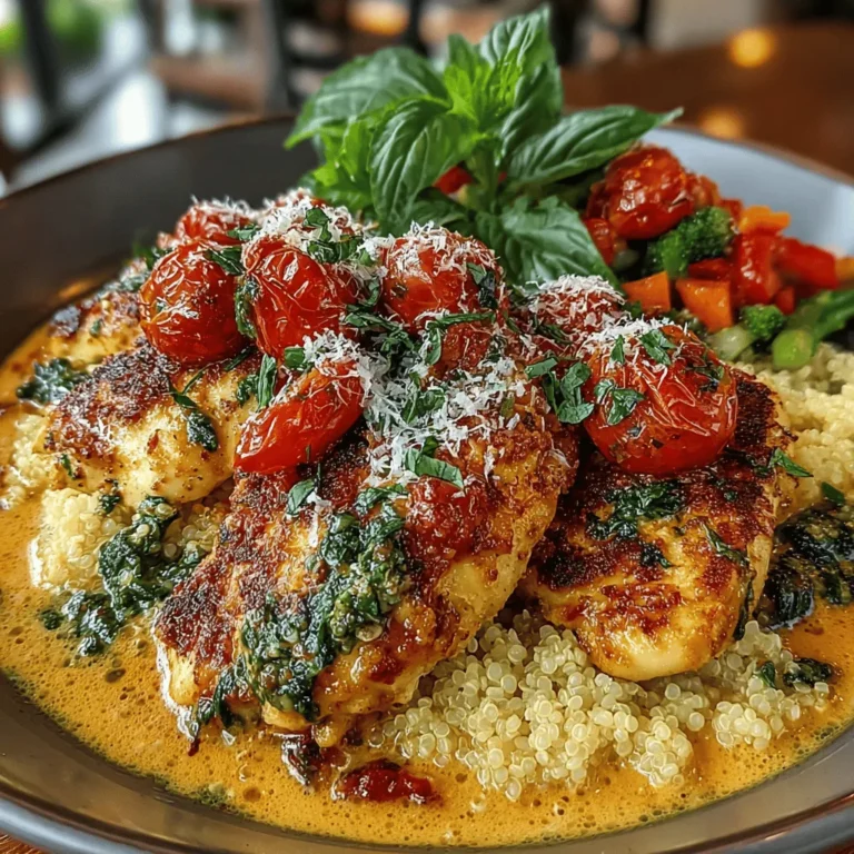 If you're in search of a dish that combines rich flavors with wholesome ingredients, look no further than Savory Creamy Tomato Basil Chicken with Quinoa. This delightful recipe not only tantalizes the taste buds but also offers a well-rounded meal that’s perfect for various occasions. Whether you're planning a leisurely weeknight dinner, prepping meals for the week ahead, or hosting a special gathering, this dish has something to offer everyone.