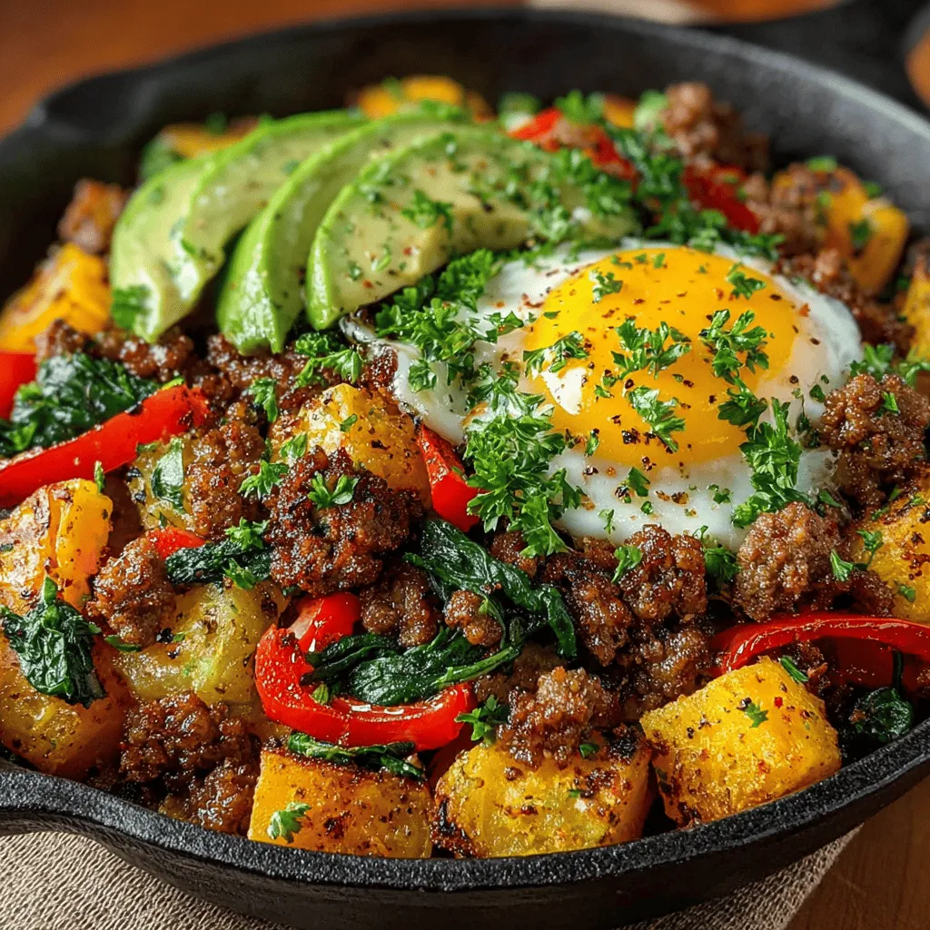 As the leaves begin to change and the air turns crisp, there's a certain comfort found in hearty, wholesome meals that capture the essence of fall. One such dish is the Savory Turkey & Sweet Potato Harvest Hash, a delicious and nutritious option that brings together a medley of flavors and textures. This recipe not only highlights the natural sweetness of sweet potatoes but also incorporates the lean protein of ground turkey, making it an ideal choice for busy weeknights or a cozy weekend brunch. With its balanced ingredients, this hash is both satisfying and nourishing, perfect for fueling your autumn activities.