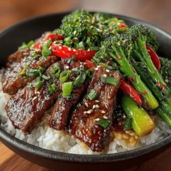 Sizzling Beef & Broccoli Delight is a vibrant and flavorful dish that has won the hearts of many home cooks and food enthusiasts alike. This classic stir-fry recipe combines tender slices of marinated flank steak with crisp broccoli and colorful bell peppers, all coated in a savory sauce that packs a punch. The appeal of this dish lies not only in its mouthwatering taste but also in its quick preparation, making it an ideal option for busy weeknights or casual gatherings.