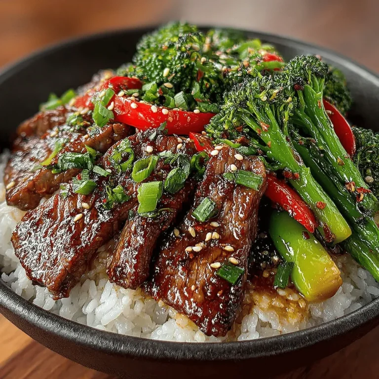 Sizzling Beef & Broccoli Delight is a vibrant and flavorful dish that has won the hearts of many home cooks and food enthusiasts alike. This classic stir-fry recipe combines tender slices of marinated flank steak with crisp broccoli and colorful bell peppers, all coated in a savory sauce that packs a punch. The appeal of this dish lies not only in its mouthwatering taste but also in its quick preparation, making it an ideal option for busy weeknights or casual gatherings.