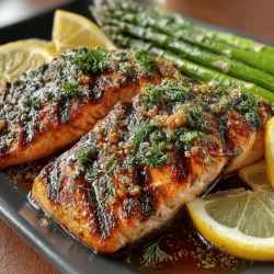 Zesty Lemon Herb Grilled Salmon with Asparagus