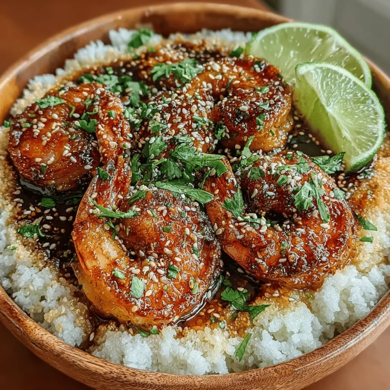 The Sweet & Savory Honey Garlic Shrimp Bowl is an exquisite dish that perfectly marries flavors and textures, creating a meal that is both satisfying and visually appealing. This dish features tender, succulent shrimp coated in a luscious honey garlic sauce, served over a bed of fluffy jasmine rice, and garnished with a vibrant array of toppings. Whether you're preparing a quick weeknight dinner or a special meal for guests, this recipe is versatile enough to fit any occasion.
